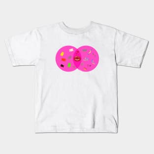 Gummy Yummy Lips (Pink) By Abby Anime(c) Kids T-Shirt